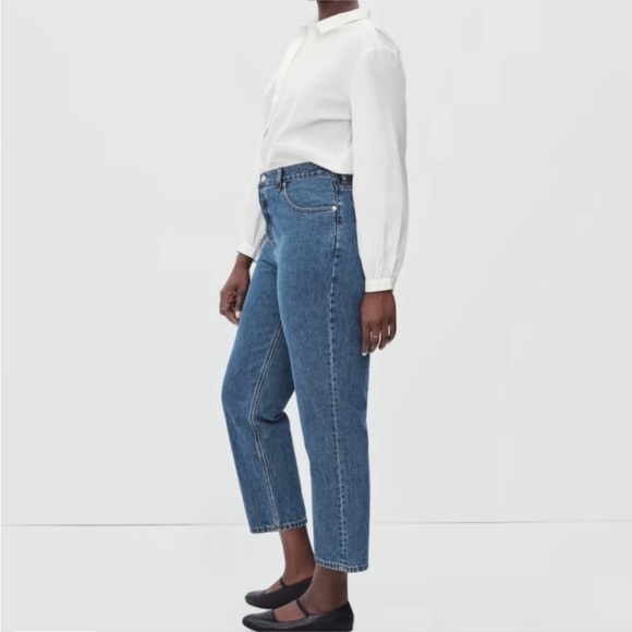 Everlane The 90s Cheeky Jeans Medium Blue Ankle - Picture 3 of 10